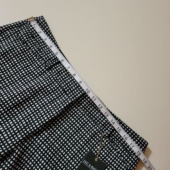 Zac & Rachel Women's Slim Leg Black Check Pants - Picture 5 of 14